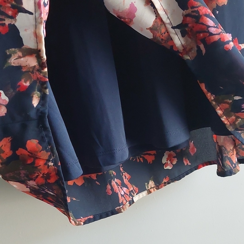 Lulu's Shifting Dears Navy Blue Floral Dress Size Large - Picture 8 of 8